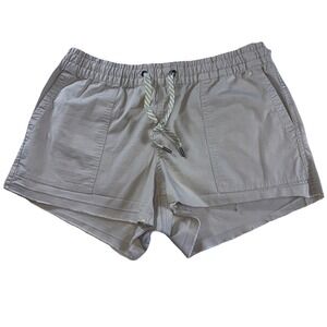 Vuori Vintage Ripstop Elastic Waist Shorts Women's Size Small Beige